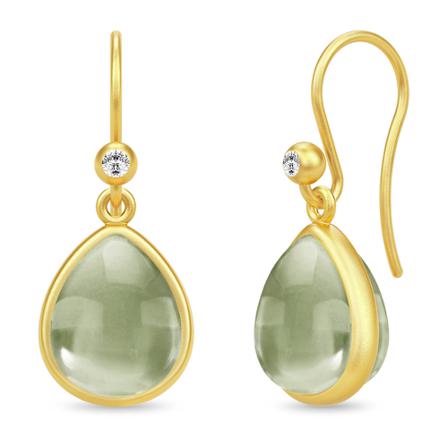 Julie Sandlau, Paloma Earrings - Gold Groen, Dames, Maat:ONE Size