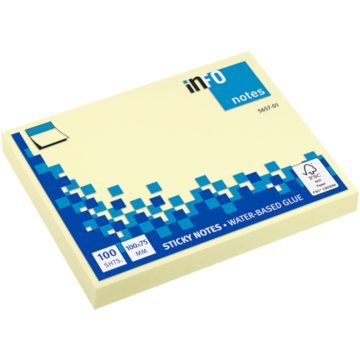 Notiser Blokk Gul 100x75mm