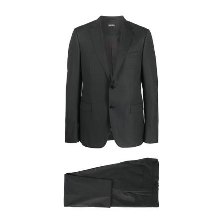 Z Zegna Single Breasted Suits Grå, Herre Jakkesæt