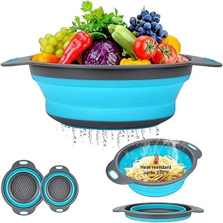 Kasaannettavat siivil t, pest v t hedelm - ja vihannessiivil t, 2 kpl setti (1 suuri ja 1 pieni), py re t silikonisiivil t, 3 v ri , ideille keitti n