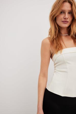 NA-KD Tubtopp i jersey - Tubtoppar - OffVit - XX-Large