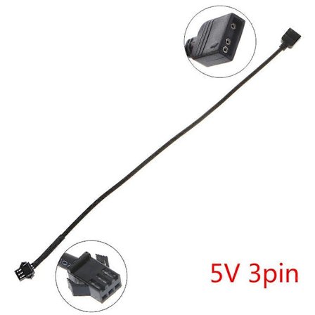 PC Moderkort 5V 3-Pin 12V 4-Pin till AURA RGB Fläktkontakt Multi-anslutningskabel - Perfekt Hane enkel linje 30CM-max