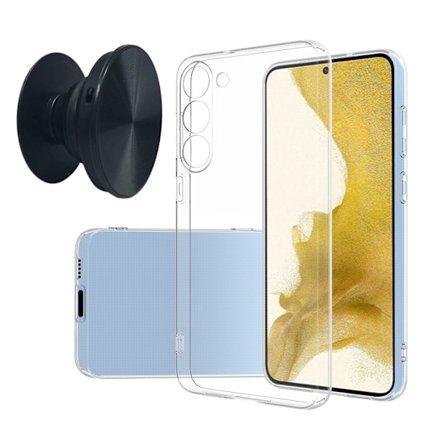 Samsung Galaxy S23 Skal & Fingerhållare - Skydd och Komfort - Svart