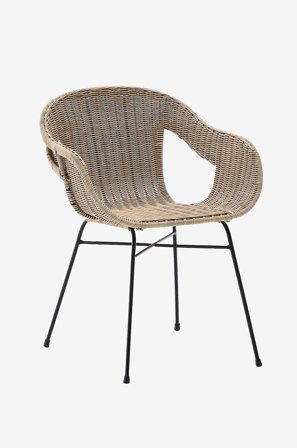 Kave Home - Utomhusstol - eltiera 2-pack - Brun - Utestolar & pallar - Från Homeroom