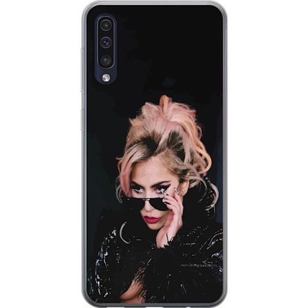 Kompatibelt Mobildeksel til Samsung Galaxy A50 Lady Gaga portrett med solbriller og dramatisk sminke i mørk glamorøs stil