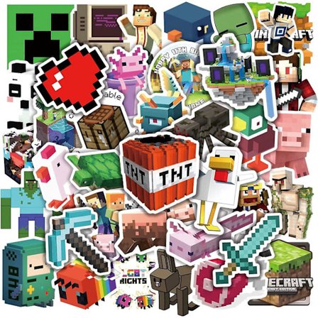 Klistermærker til Minecraft Fødselsdagsfest Tilbehør Børn Teenagere Drenge Festgaver Legetøj Vandflaske Klistermærker Vinyl