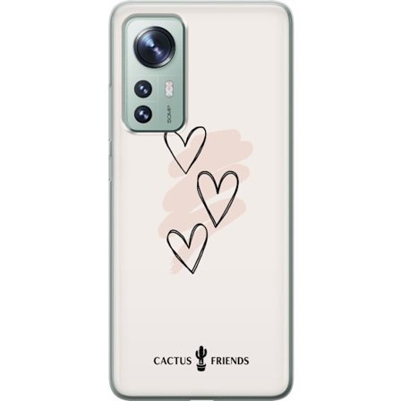 Kompatibel Mobilcover til Xiaomi Xiaomi 12 Cactus and Friends - Soft Romance Sketch