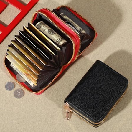 Plånbok Dam Kort Plånbok Student Lychee Mönster Plånbok Clutch Plånbok Korthållare Myntväska