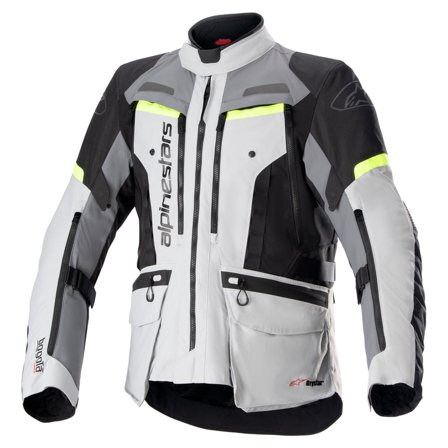 Motorradjacke Alpinestars Bogota' Pro Drystar Eisgrau/Dunkelgrau/Gelb Fluo 4XL