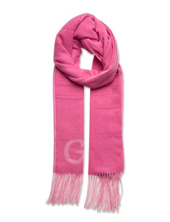 Wool Mix Fringed Scarf Accessories Scarves Winter Scarves Lyserød Ganni