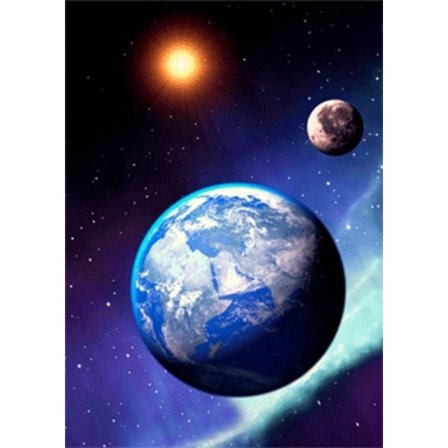 Kort 3D Jorden fra rummet - Kalikå