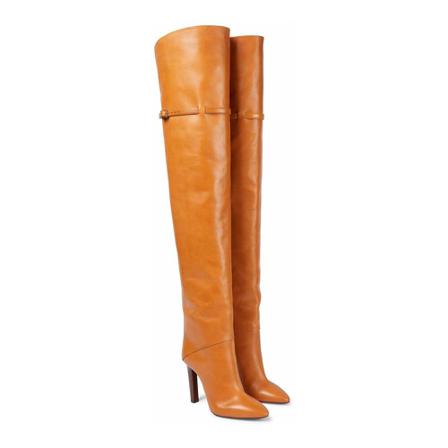 Saint Laurent, Jane 105 Knee Boots Brązowy, Kobieta, Rozmiar: 36 EU