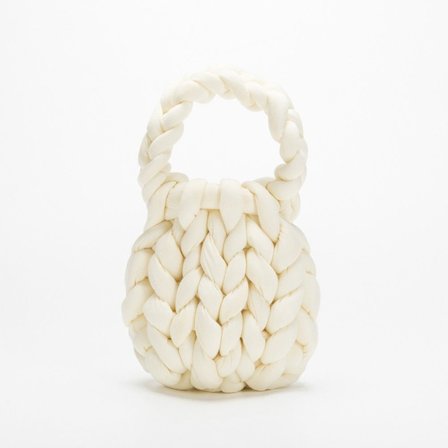 Damehåndvesker Tykt tau Vevd HVIT