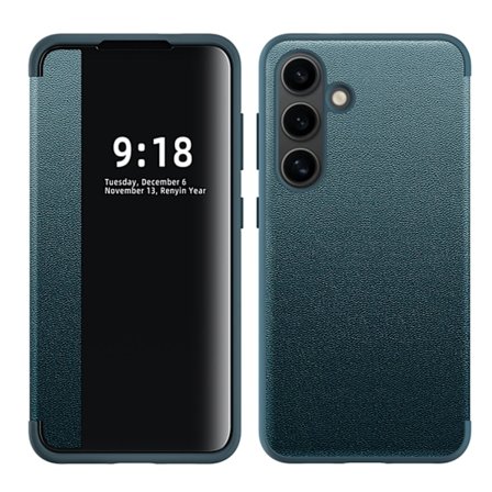Samsung Galaxy S24 Leman fodral med smart fönster & SIM-hållare