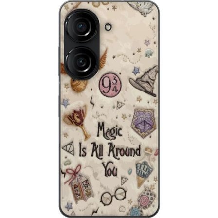 Yhteensopiva Puhelinkuori Asus Asus Zenfone 10 Kirjailtu taianomainen kuvaus, jossa on symboleja, lainauksia ja satumaailmaa, joka on inspiroitunut sa