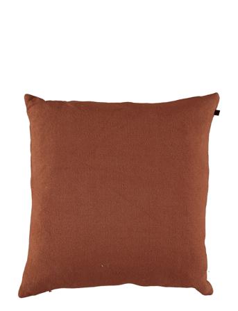 Cushion Cover Solid Washed Cotton Home Textiles Cushions & Blankets Cushion Covers Brun Noble House
