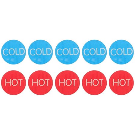 5 par selvklebende akryl varme og kalde klistremerker varme og kalde skilt for kranvasker -Sy
