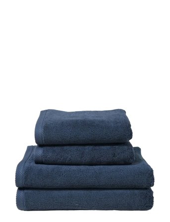 Quilts of Denmark Pure Sleep Towel Dark Blue 4-Pack - Navy - 2X50X100CM;2X70X140CM