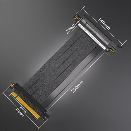 PCIE 4.0 16X Jatkekaapeli Nopea GPU Riser-kaapeli PCI Express -portilla GPU-jatkekaapelille