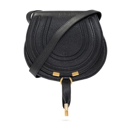 Chloé, Marcie Small Saddle Bag Zwart, Dames, Maat:ONE Size