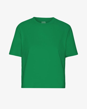 Organic Boxy Crop Tee - Kelly Green