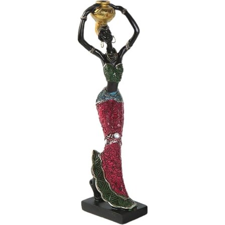 Afrikkalainen veistos, kaunis tyttöveistos Afrikkalainen naishahmo