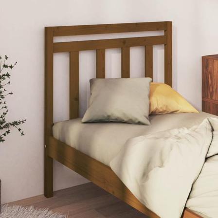 Vidaxl Sänggavel Honungsbrun 81x4x100 Cm Massiv Furu Brun