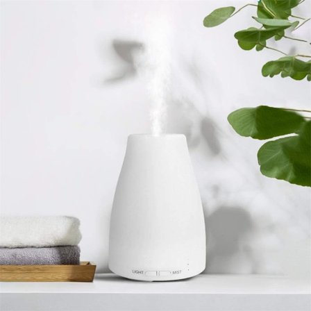 Diffuseri, Aroma, Diffuseri, Ilmankostutin, 7 värin vaihto, 100 ml vesisäiliö, Tuoksun antaja, Makuuhuoneeseen, Toimistoon, Joogaan, Kylpylään