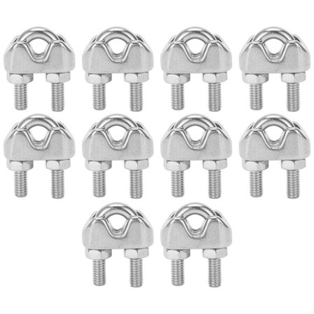 10 kpl 3/16 tuumaa M4 ruostumattomasta teräksestä valmistettu vaijerin kiinnike U-pultti satulakiinnike