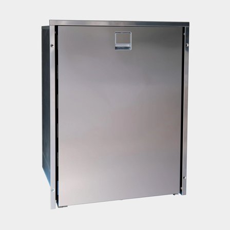Kylskåp med kompressor Isotherm Cruise CR130 Inox Clean Touch (vänsterhängd), 12V / 24V, dörr, 130 liter (varav 13 liter frysfack), mörksilver front