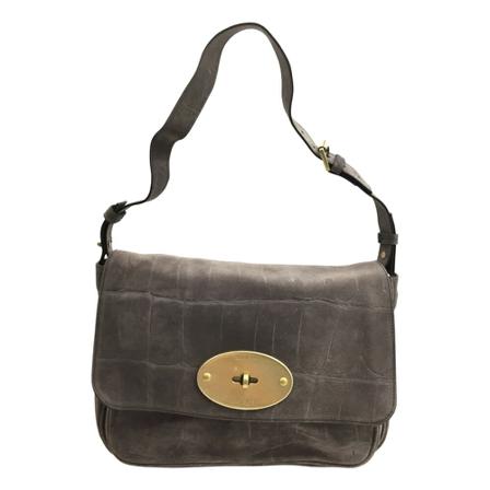 Mulberry Pre-owned, Pre-owned Shoulder Bags Grijs, Dames, Maat:ONE Size,suede