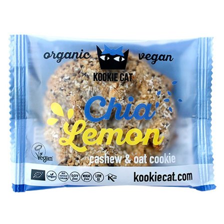 Kookie Cat Chia Lemon Cookie Ø 50 g, Helse & Madvarer, Snacks, Barer