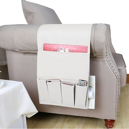 Sofa armlæn organizer magasiner fjernbetjening holder vandtæt caddy taske sofa opbevaringspose til iPad mobiltelefon bøger tissue snacks