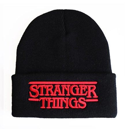 Stranger Things 4 Embroidery Knitted Beanie Hats Winter Warm Ski Cap Dame Herre