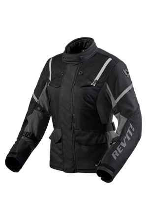 Motorradjacke Rev'It! Horizon 3 H2O Damen Schwarz/Weiß 38