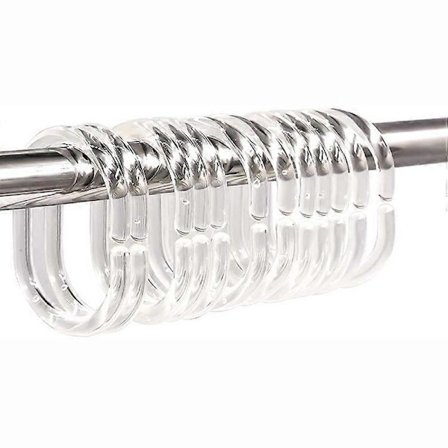 Duschdraperikrokar i plast, 24 st