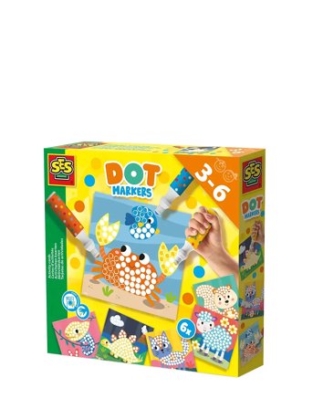 SES Creative Dot Markers - 3 Colours Xxl - Activity Cards - Multi/patterned - ONE SIZE