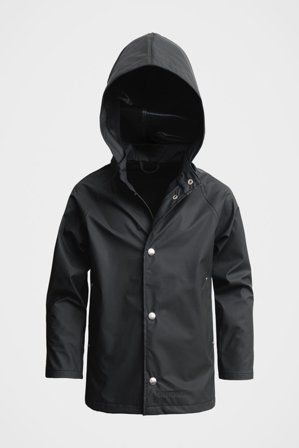 Mini Lightweight Kids Raincoat Black