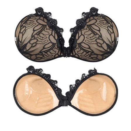 Pehmustetut rintaliivit Liimarintaliivit MUSTA C C