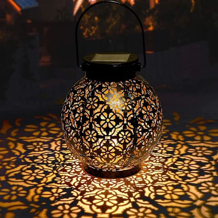 Solar Hagelykt LED Dekorativ Utendørs Solcellelykt Vanntett IP44 Utendørs Solcellelampe Trådløs Oppladbar