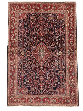 Sarough Fine Matta Orientalisk Mörkröd/Svart (Ull, Persien)
