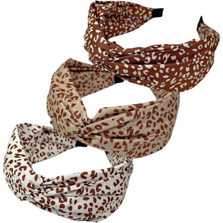 3 stk Leopardmønstrede Hårbånd for Jenter Mote Pannebånd Hårstrikker Hårbånd Hårtilbehør for Kvinner