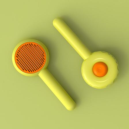 Pumpkin Pet Brush Comb Självrengörande Massagekam För Att Fälla