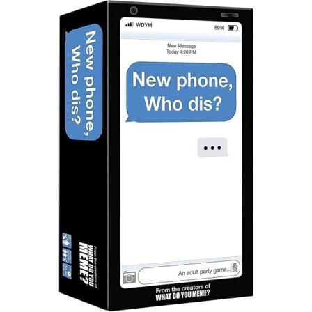 VAD GÖR DU MEME? Ny telefon, vem är det? - 100 % offline-textmeddelande-partyspel - Vuxenkortspel