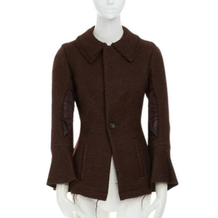 Yohji Yamamoto Pre-owned Pre-owned Wool outerwear , Bruin , Dames , Maat: S Vintage Jassen