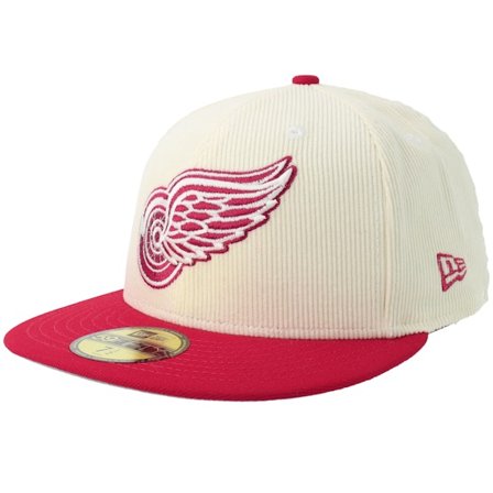 New Era - NHL Beige fitted Czapka Z Daszkiem - "Hatstore Exclusive x Detroit Red Wings 59FIFTY Chrome/Red Fitted " @ Hatstore
