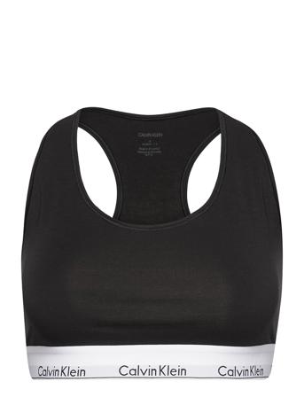 Unlined Bralette Lingerie Bras & Tops Soft Bras Tank Top Bras Sort Calvin Klein