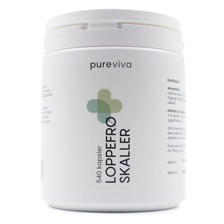 Pureviva Loppefrøskaller 540 kaps., Helse & Madvarer, Ingredienser, Loppefrøskaller