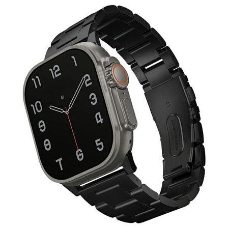 Uniq Osta rustfri stålrem til Apple ur 1/2/3/4/5/6/7/8/SE/SE2/Ultra 42/44/45/49mm - Sort