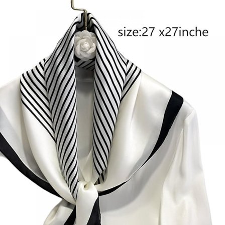 Halsduk, Silkeshalsduk Medium Storlek Fyrkantig Satinkvinnors Bandana Bästa Mors Dag Alla Hjärtans Dag Present till Mamma och Fru (27 tum)